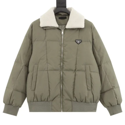 Prada -Shearling Detail Down Jacket